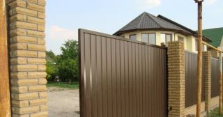 Купить откатные ворота из профнастила Медногорск, цена от 1748 руб.
